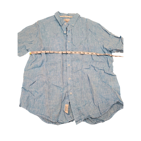 NWOT Heritage Report Collection Short Sleeve Linen Shirt Sz XL - Picture 4 of 8